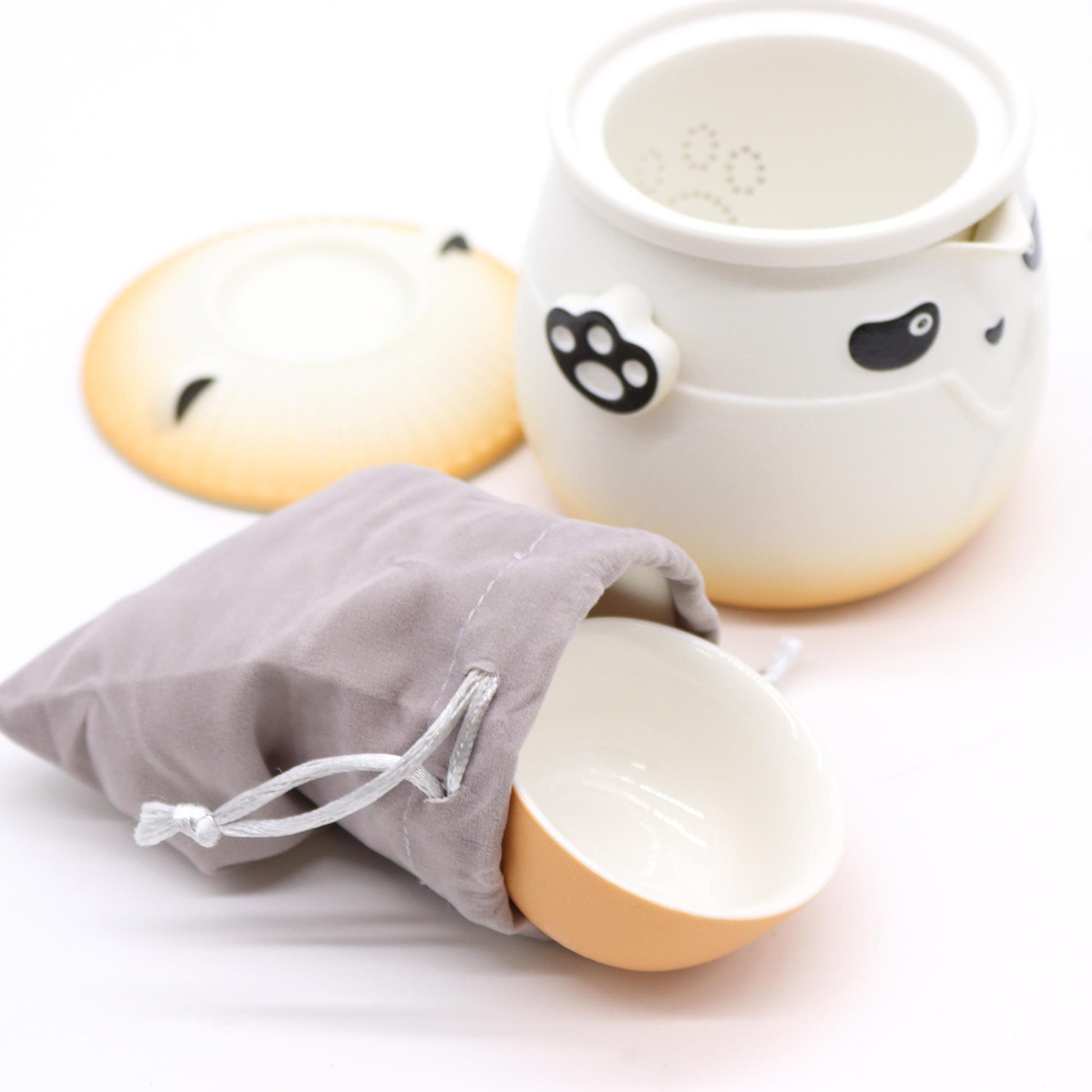 Panda Teapot Set & Three Cups