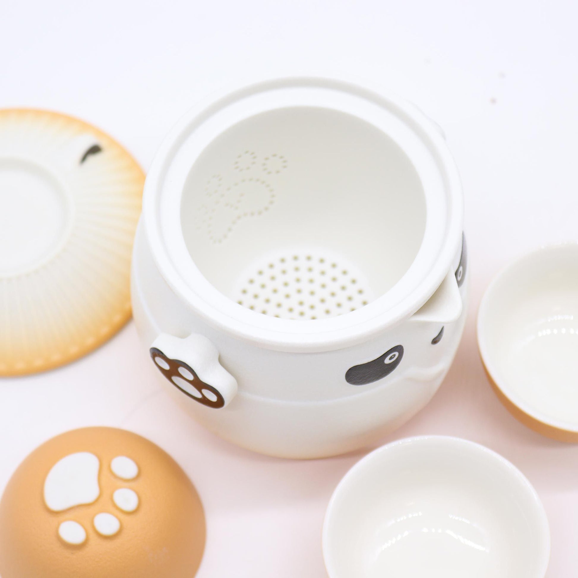 Panda Teapot Set & Three Cups