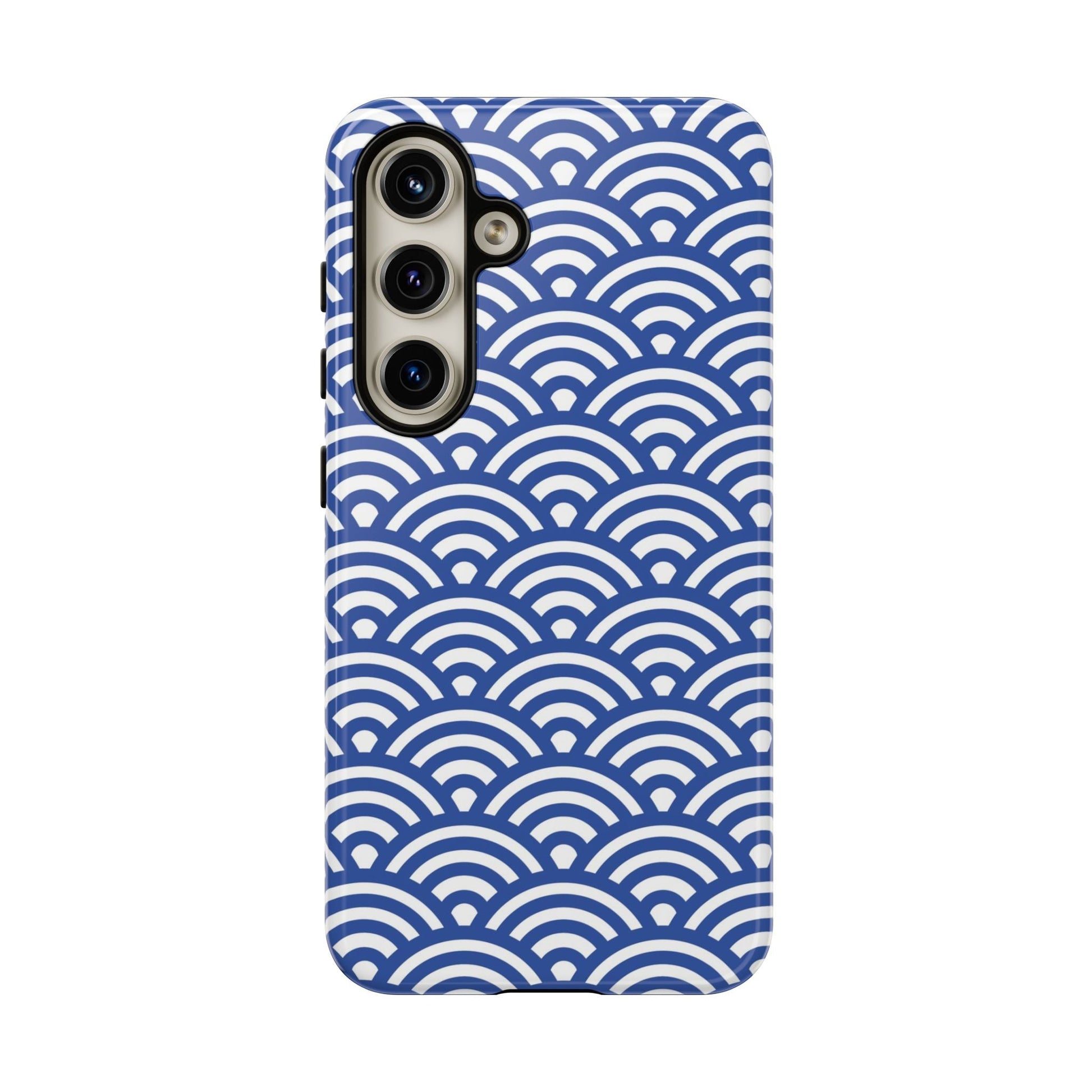 Blue Wave Pattern Tough Phone Case - Samsung - MVB STUDIO STORE