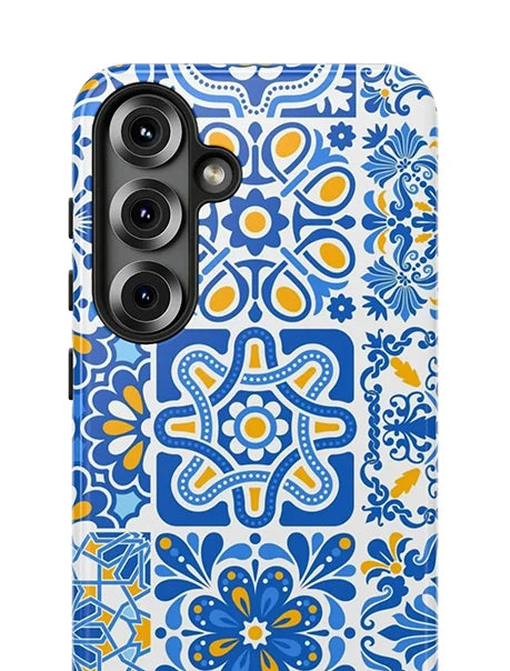 samsung galaxy s25 standard blue pattern background phone case collections card
