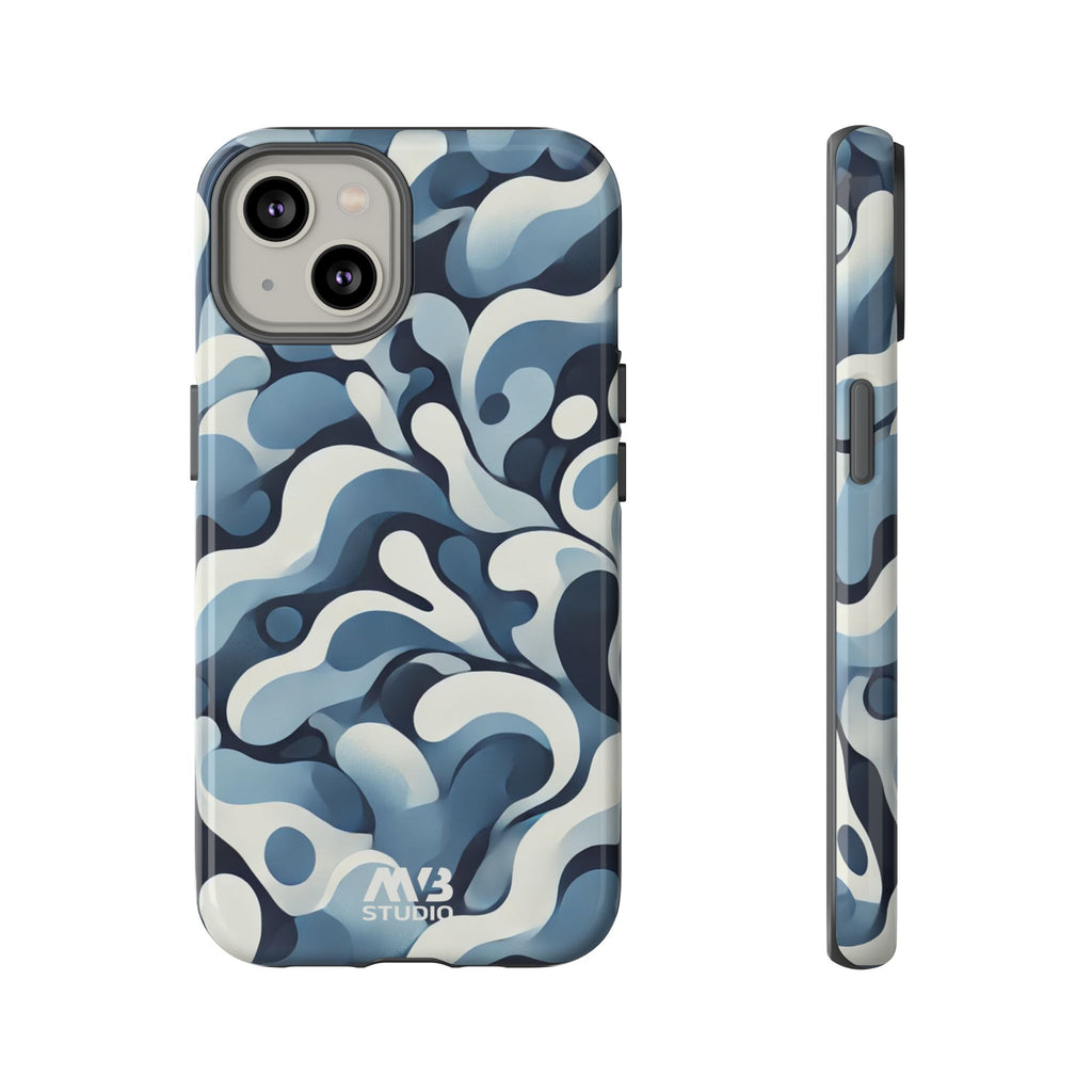 Blue Camouflage Tough iPhone Case - MVB STUDIO STORE