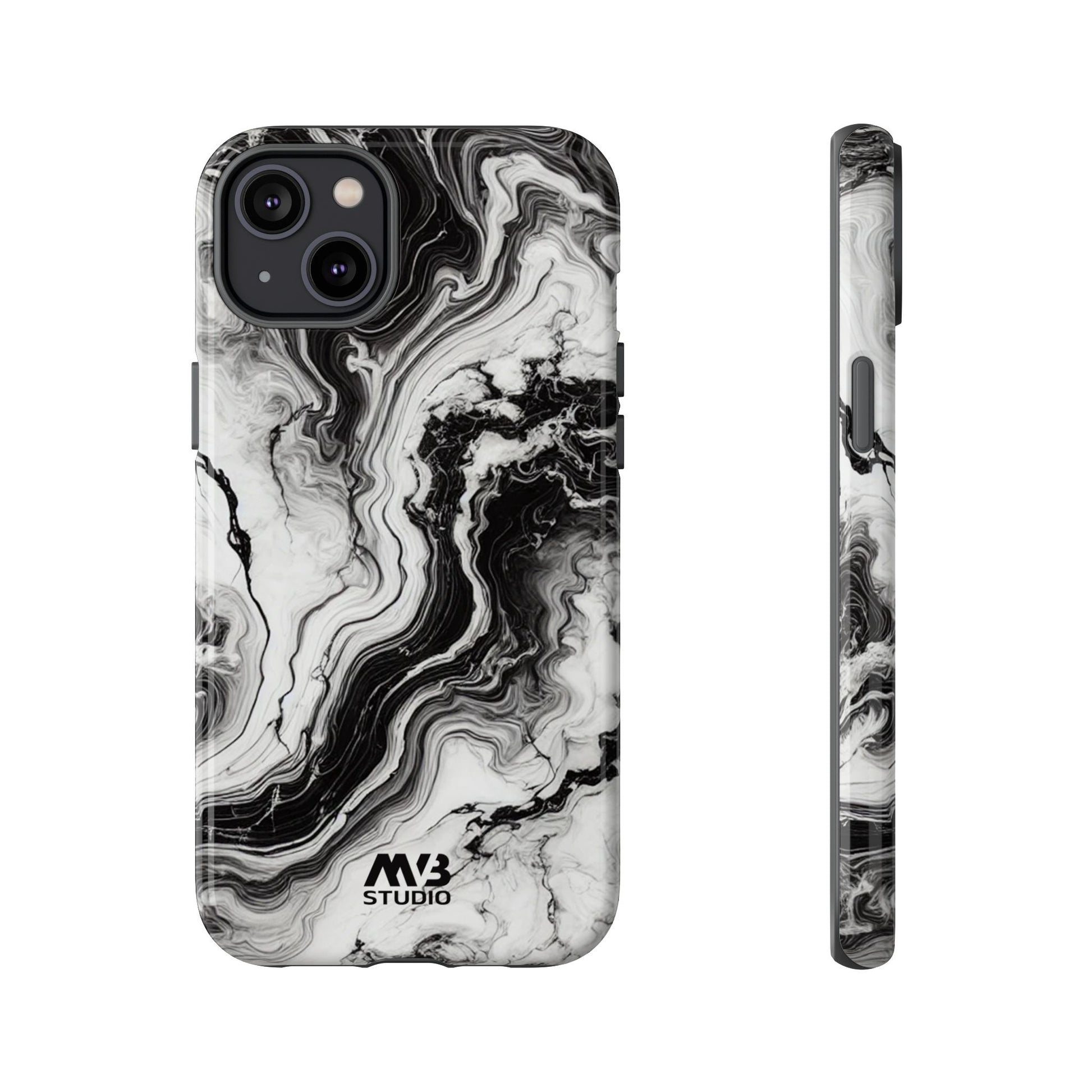 Black & White Tough iPhone Case