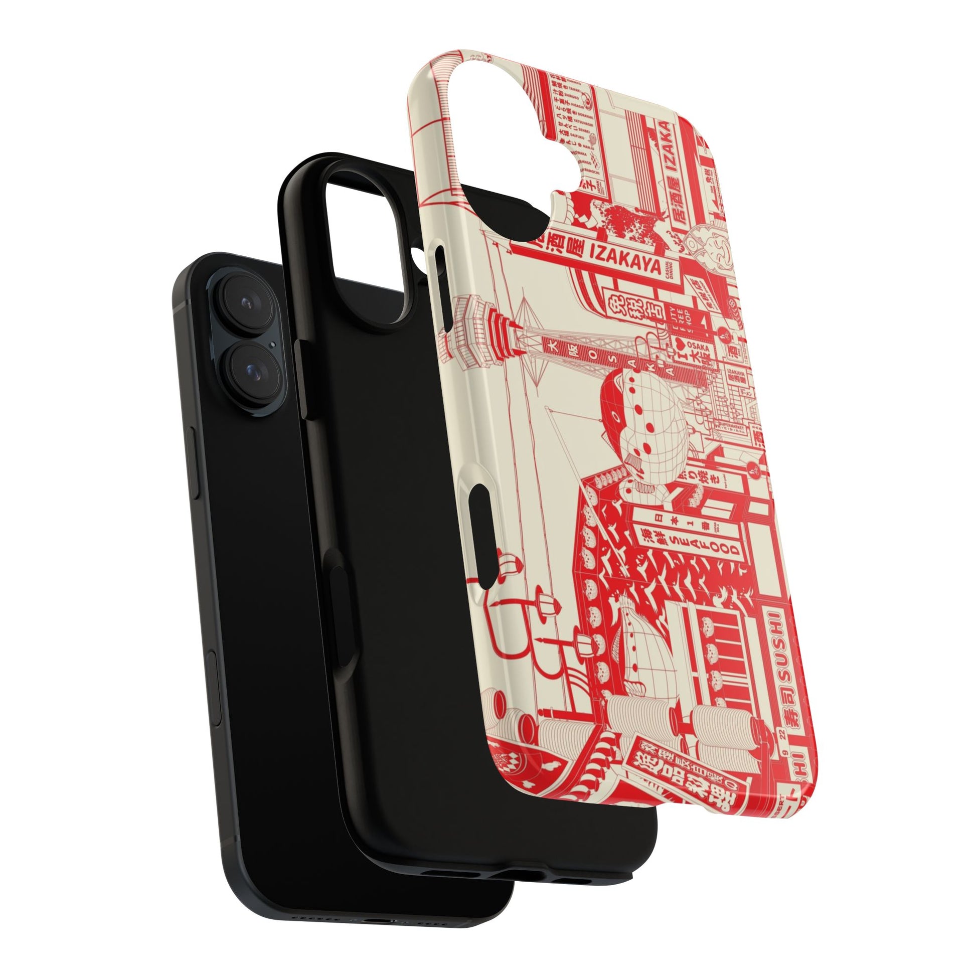 Osaka Sketch Tough Phone Case for iPhone 16 Plus layers  | MVB STUDIO