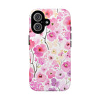 Watercolour Pink Flowers Tough iPhone Case - MVB STUDIO STORE