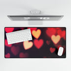 Heart Bokeh Desk Mat - Mousepad for Valentine’s Day & Home Office