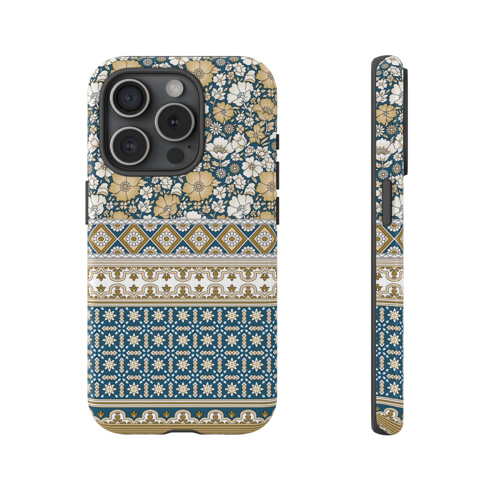 Vintage Floral Tough Phone Case for iPhone 15 models
