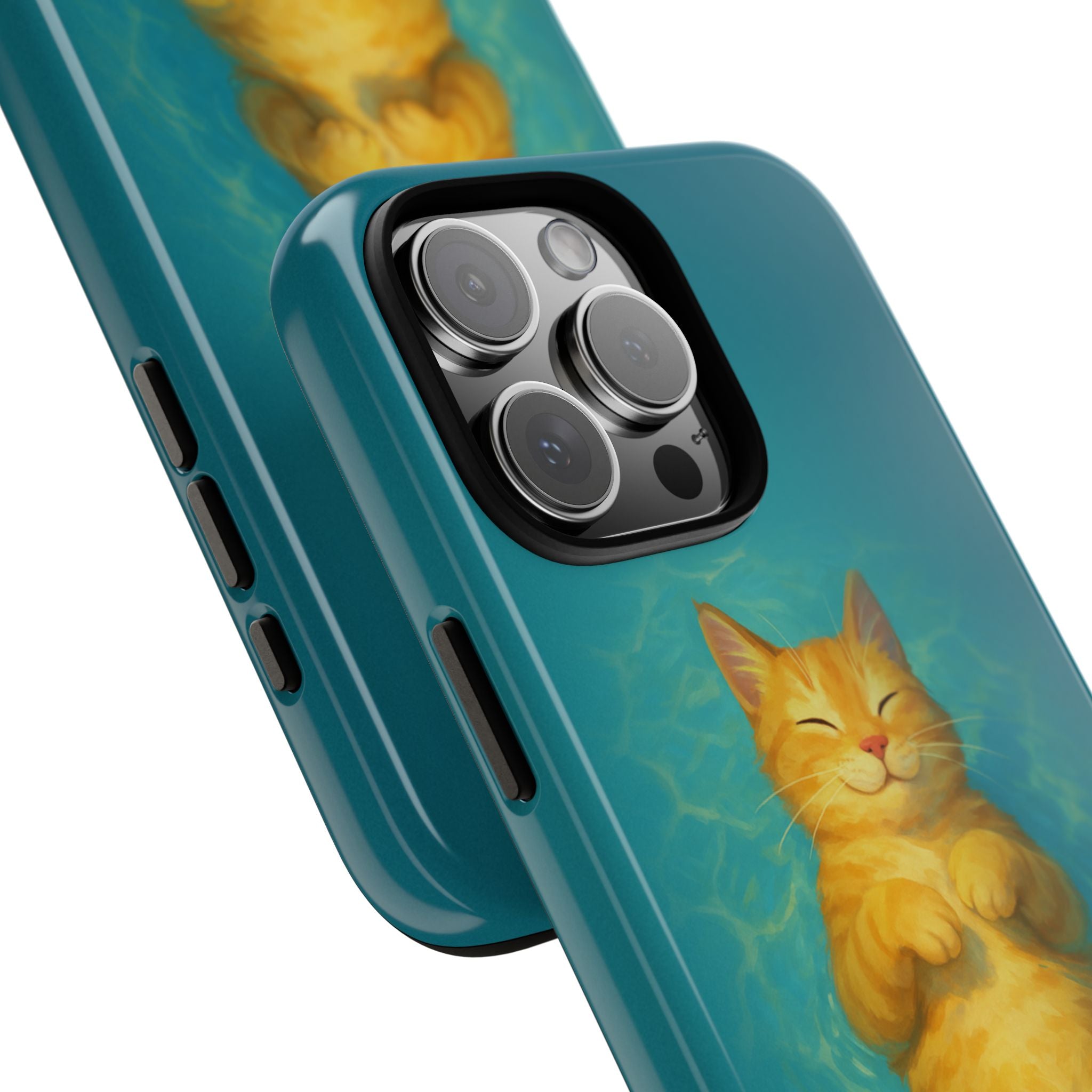 Relaxed Cat Floating iPhone Case - MVB STUDIO STORE