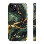 Jade & Gold Marble Camouflage Tough iPhone Case - MVB STUDIO STORE