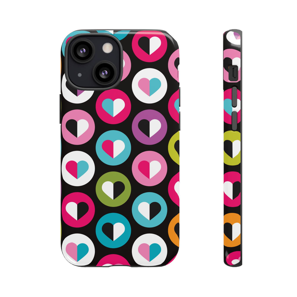 Colourful Hearts Tough iPhone Case - MVB STUDIO STORE