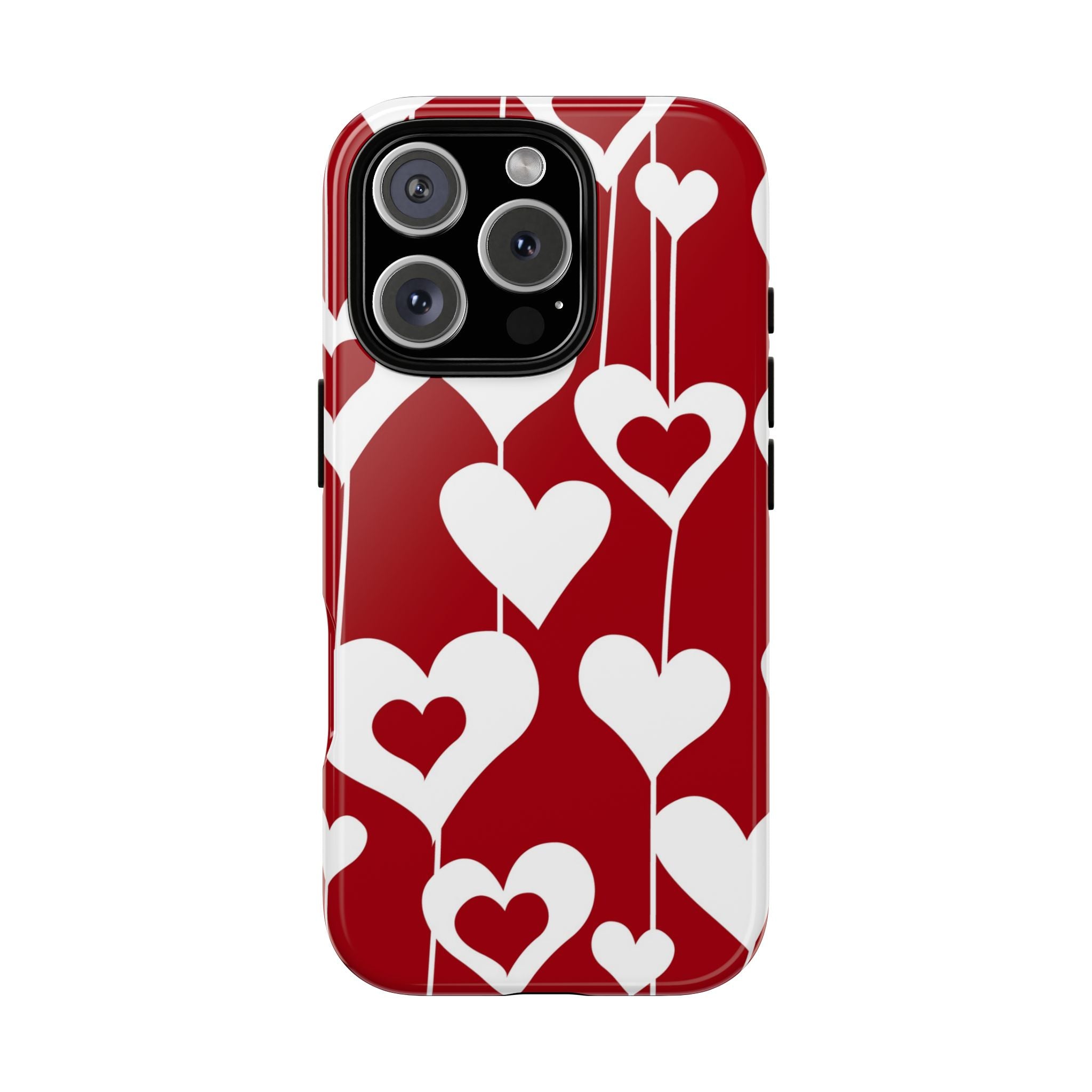 Red Dripping Hearts Tough iPhone Case - MVB STUDIO STORE