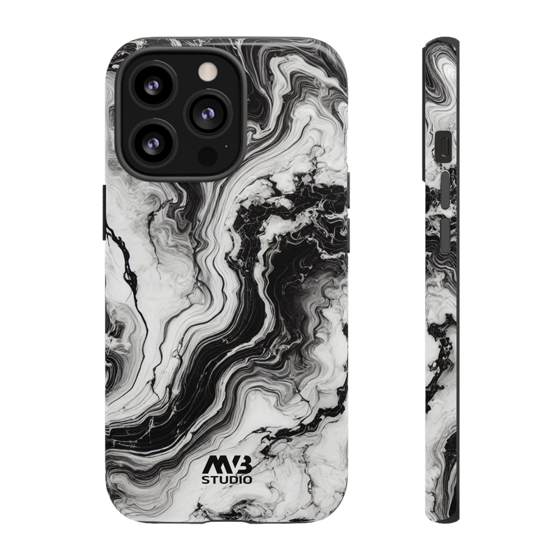 Black & White Tough iPhone Case