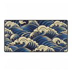 Ocean Wave Desk Mat - Large Nautical Mousepad for Desk, Gaming & Office