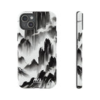 Black Ink Mountain Tough iPhone Case - MVB STUDIO STORE