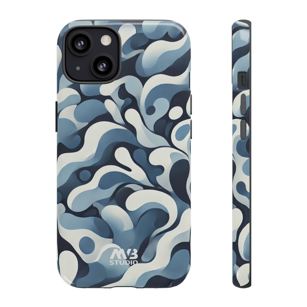 Blue Camouflage Tough iPhone Case - MVB STUDIO STORE