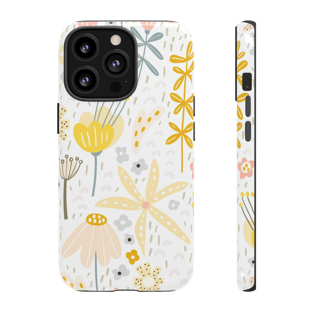 Yellow Wild Flowers Tough iPhone Case - MVB STUDIO STORE