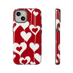 Red Dripping Hearts Tough iPhone Case - MVB STUDIO STORE
