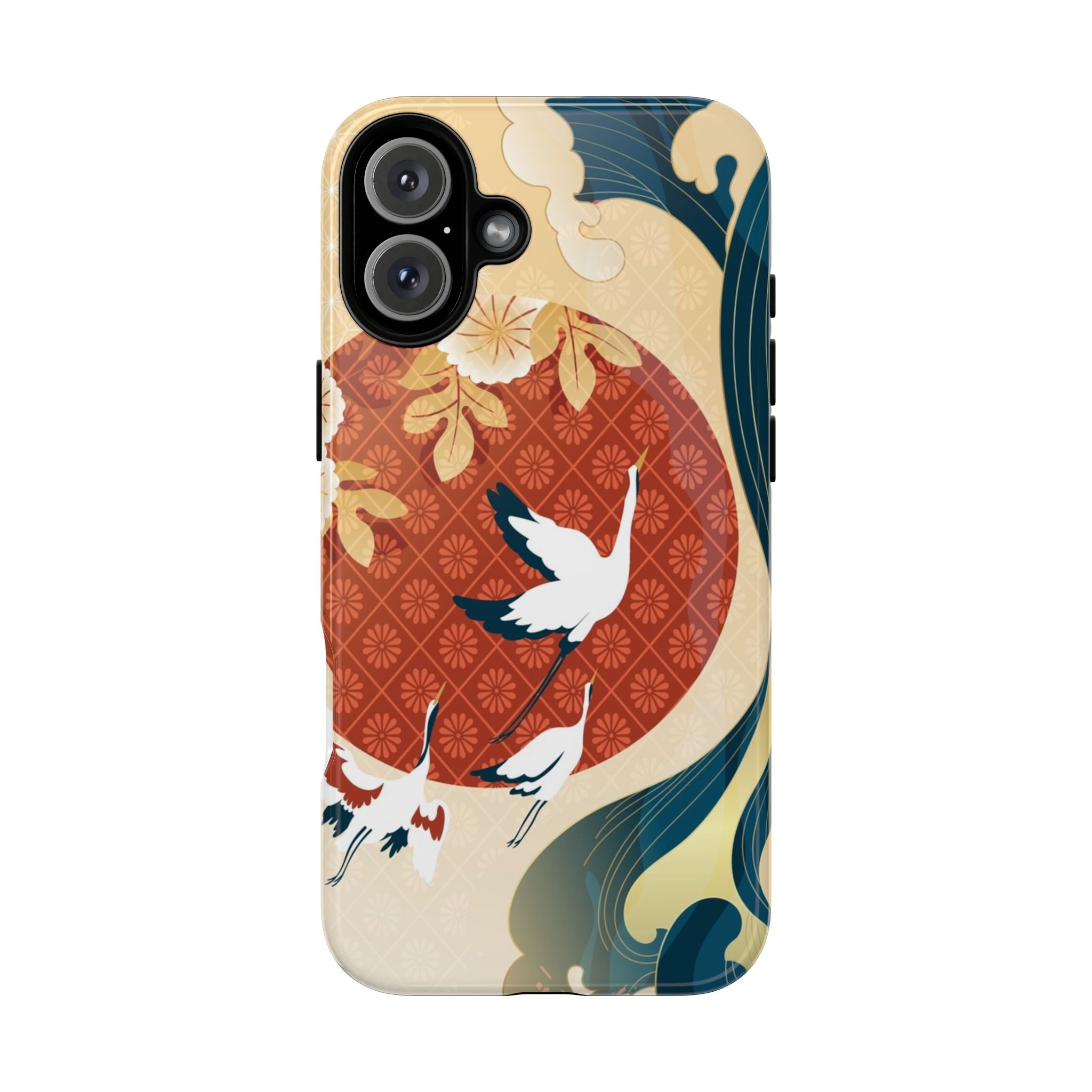 Japanese Crane Wave Tough iPhone Case - MVB STUDIO STORE