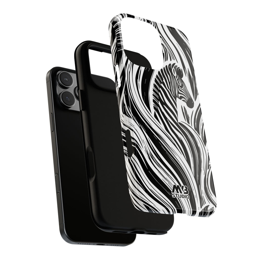 Zebra Stripes Tough iPhone Case