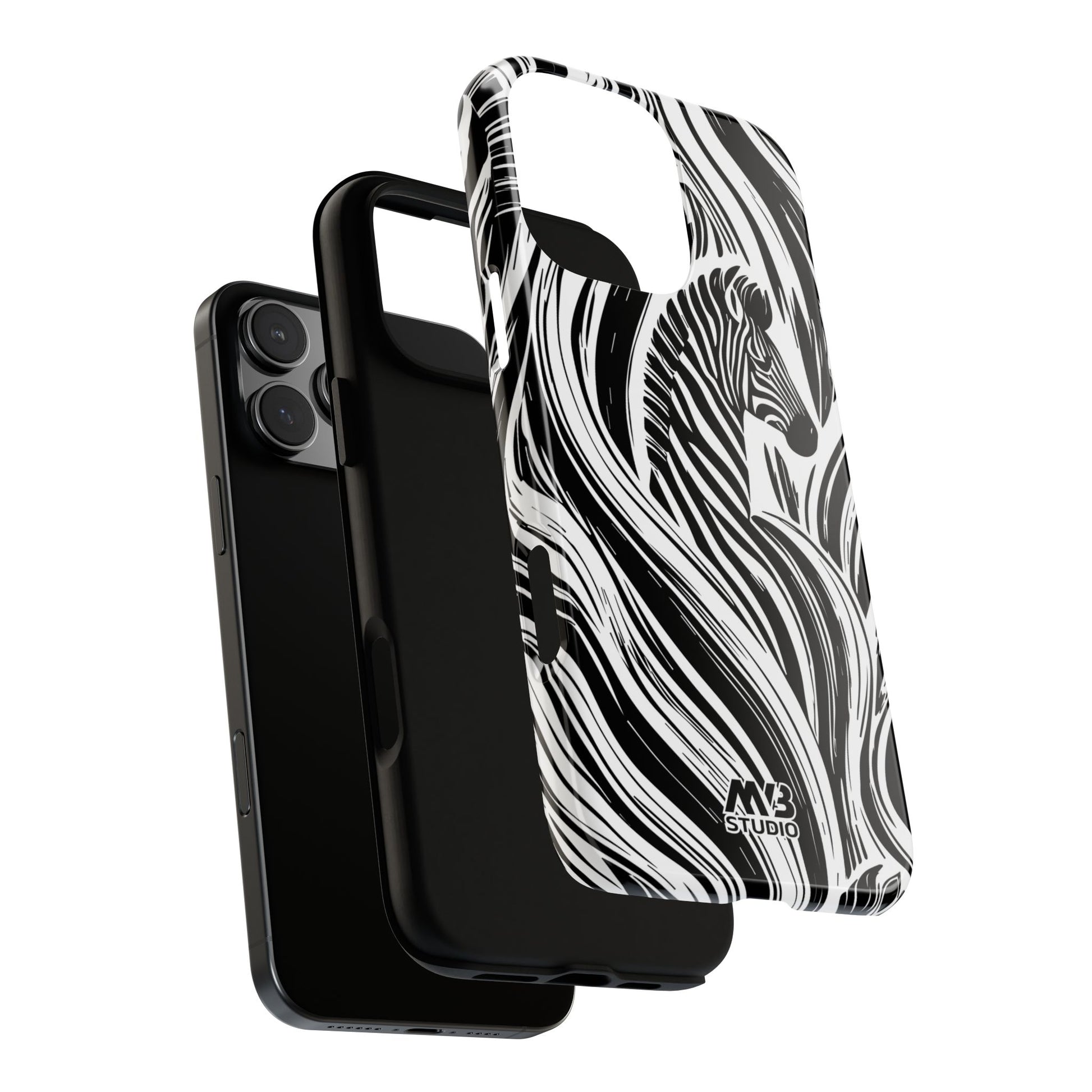 Zebra Stripes Tough iPhone Case