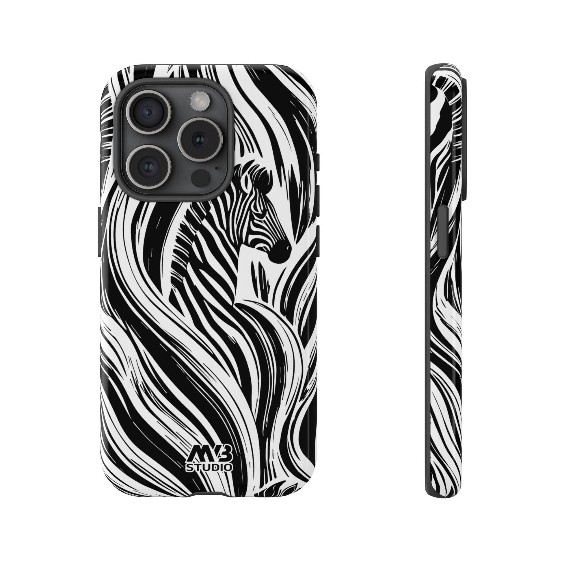 Zebra Stripes Tough iPhone Case