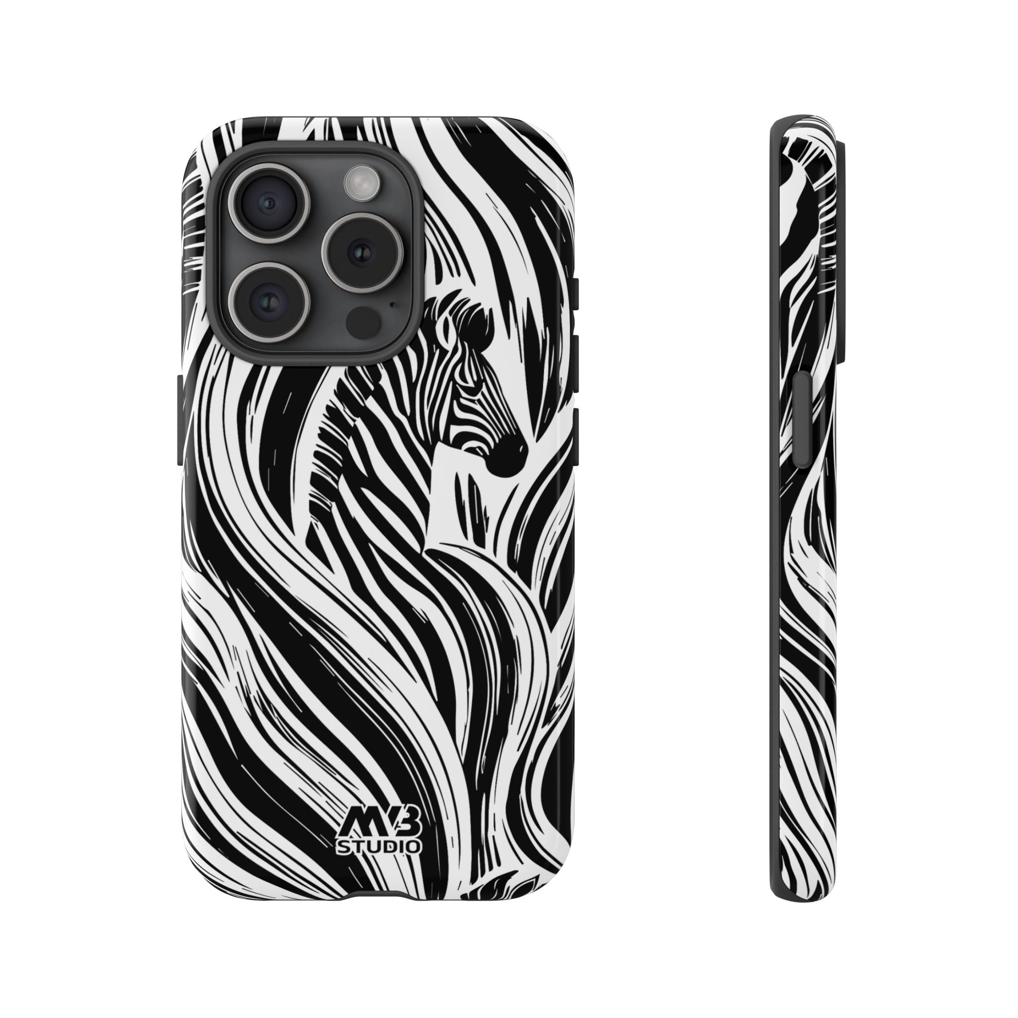 Zebra Stripes Tough iPhone Case - MVB STUDIO STORE
