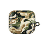 Camouflage-patterned case on a white background