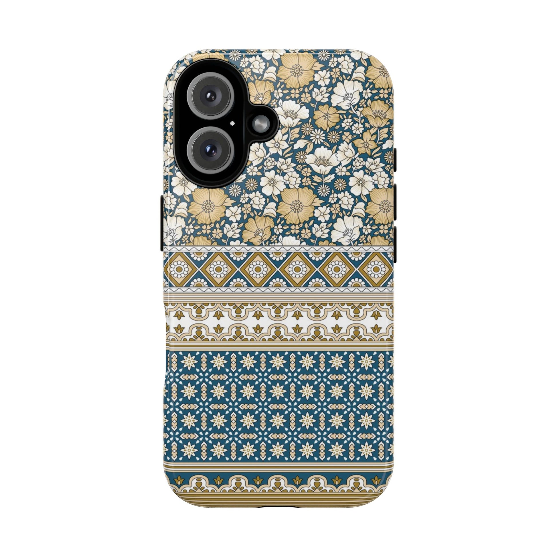 Vintage Floral Tough Phone Case for iPhone 16 models