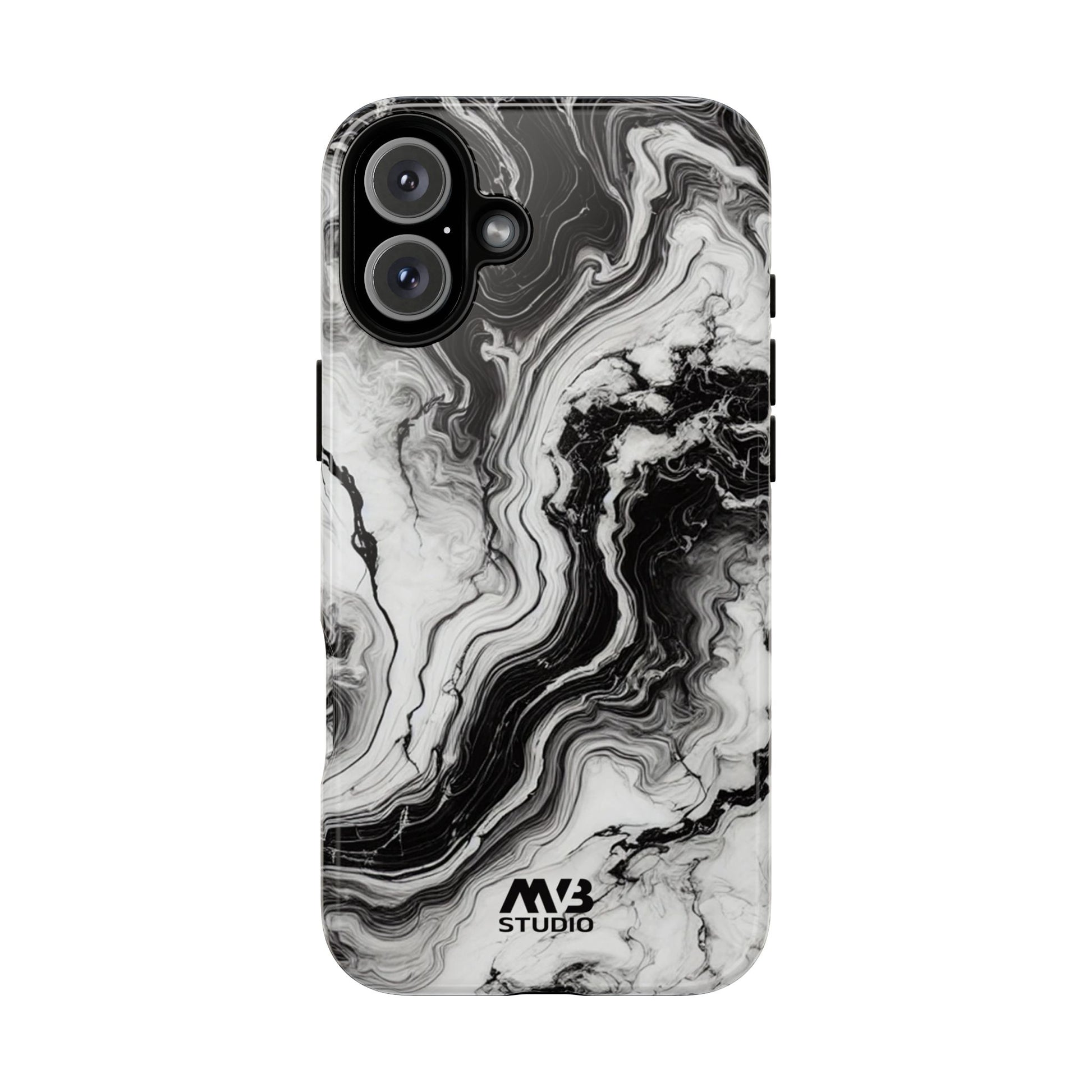 Black & White Tough iPhone Case