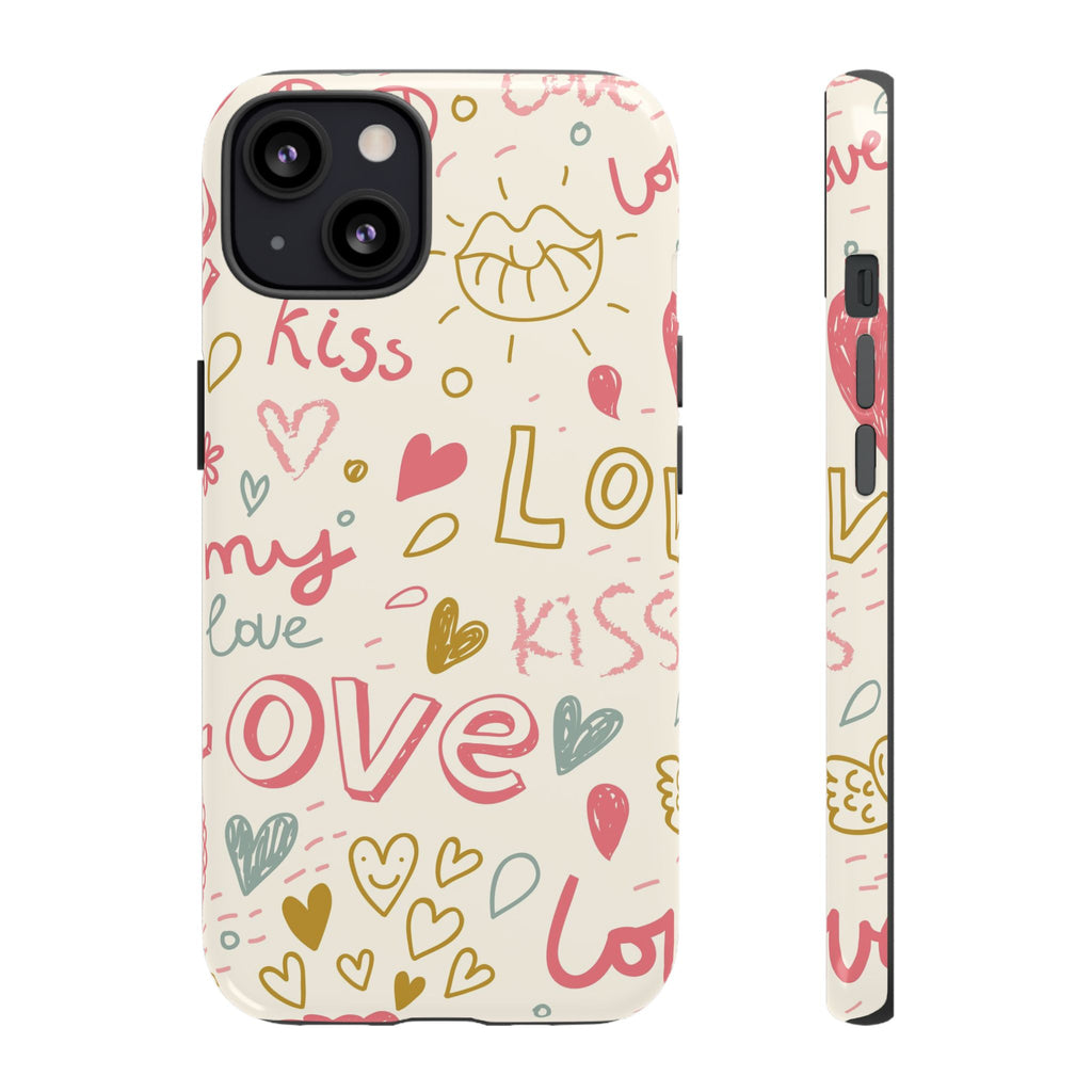 Kiss. Love. Tough iPhone Case - MVB STUDIO STORE
