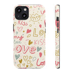 Kiss. Love. Tough iPhone Case - MVB STUDIO STORE