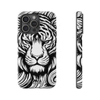 Black & White Tiger Tough iPhone Case - MVB STUDIO STORE