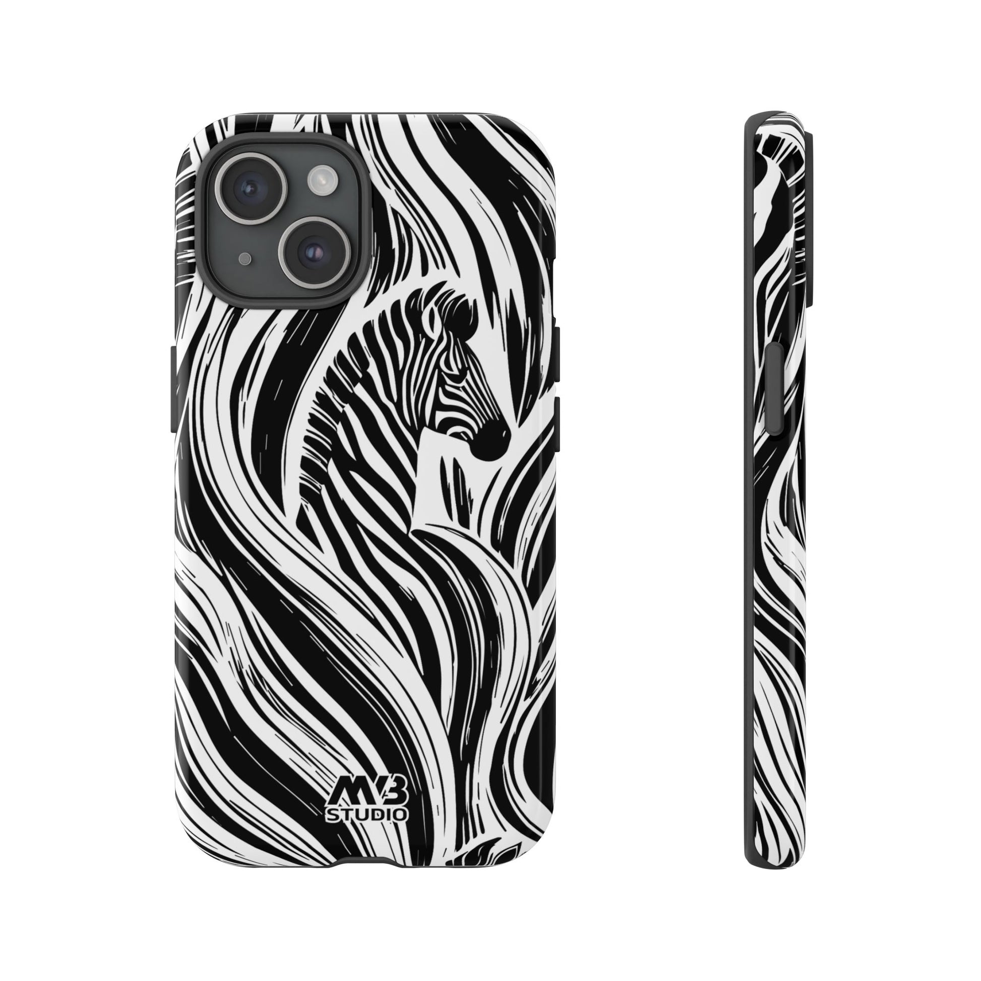 Zebra Stripes Tough iPhone Case