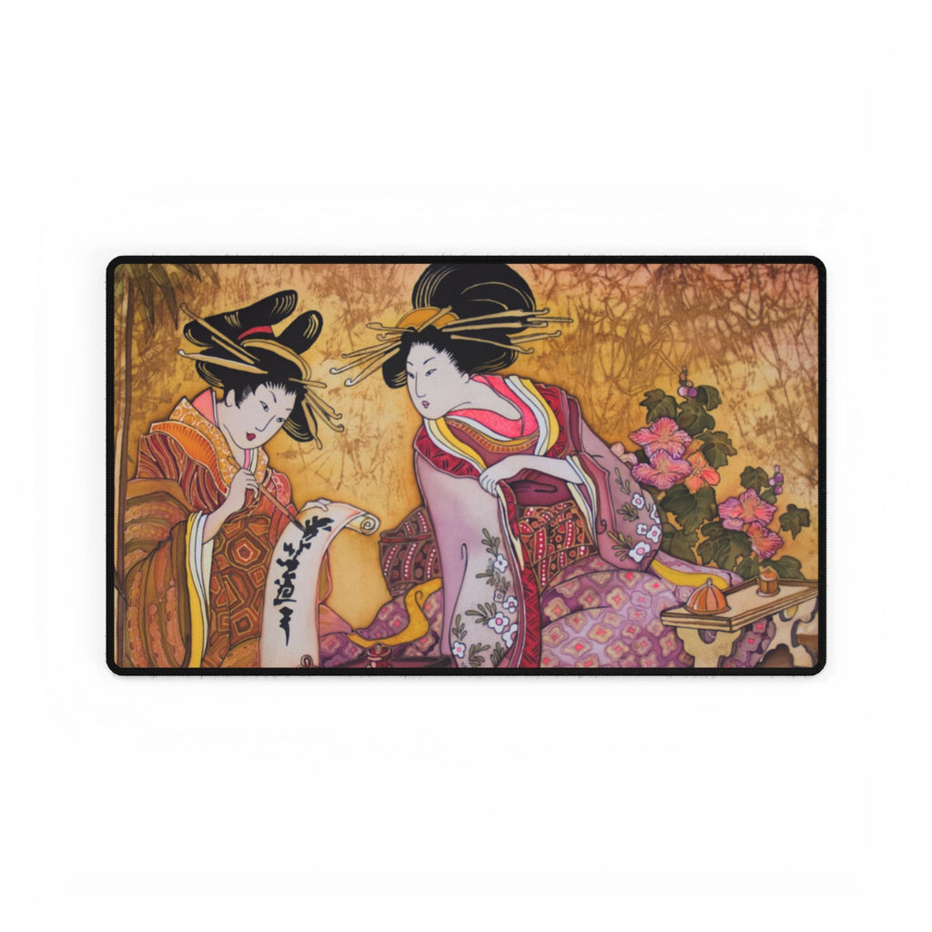 Japanese Geisha Art Desk Mat – Vintage Ukiyo-e Mouse Pad Surface
