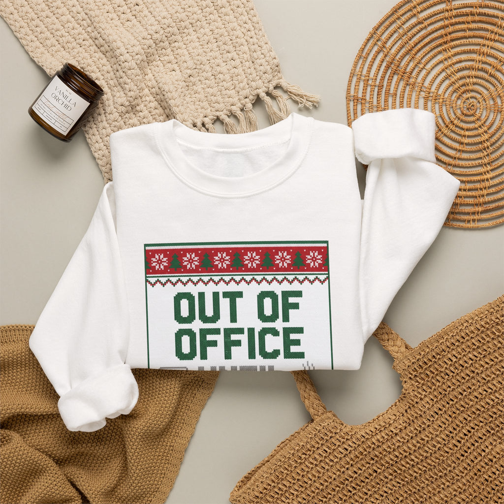 Out of Office Until January Sweatshirt | Ugly Christmas Sweater