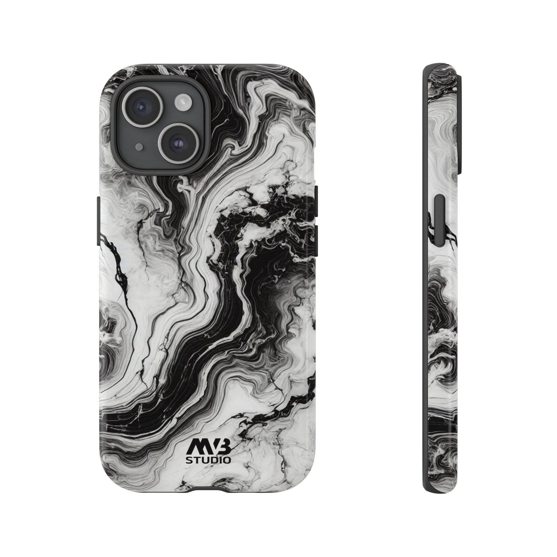 Black & White Tough iPhone Case