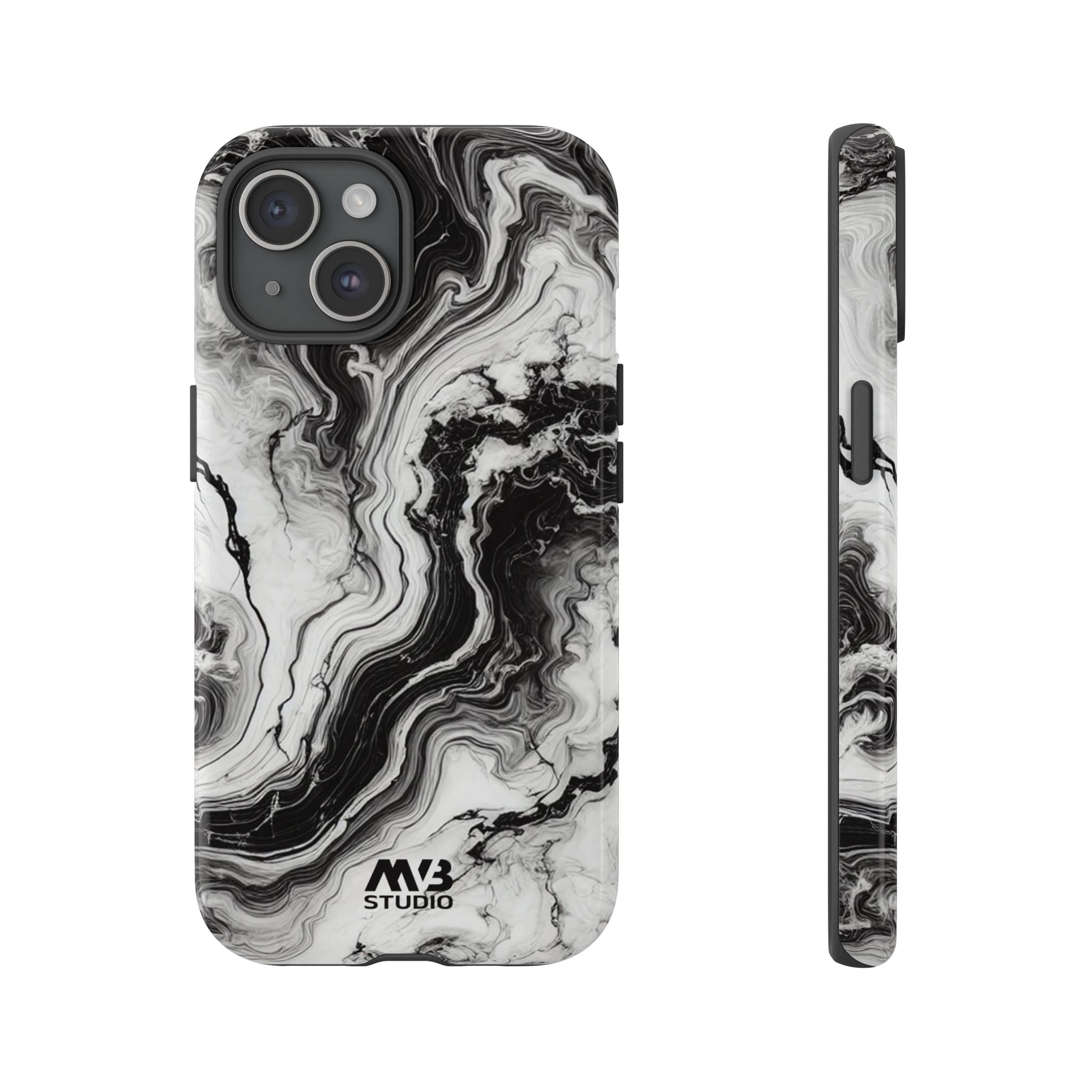 Black & White Tough iPhone Case - MVB STUDIO STORE
