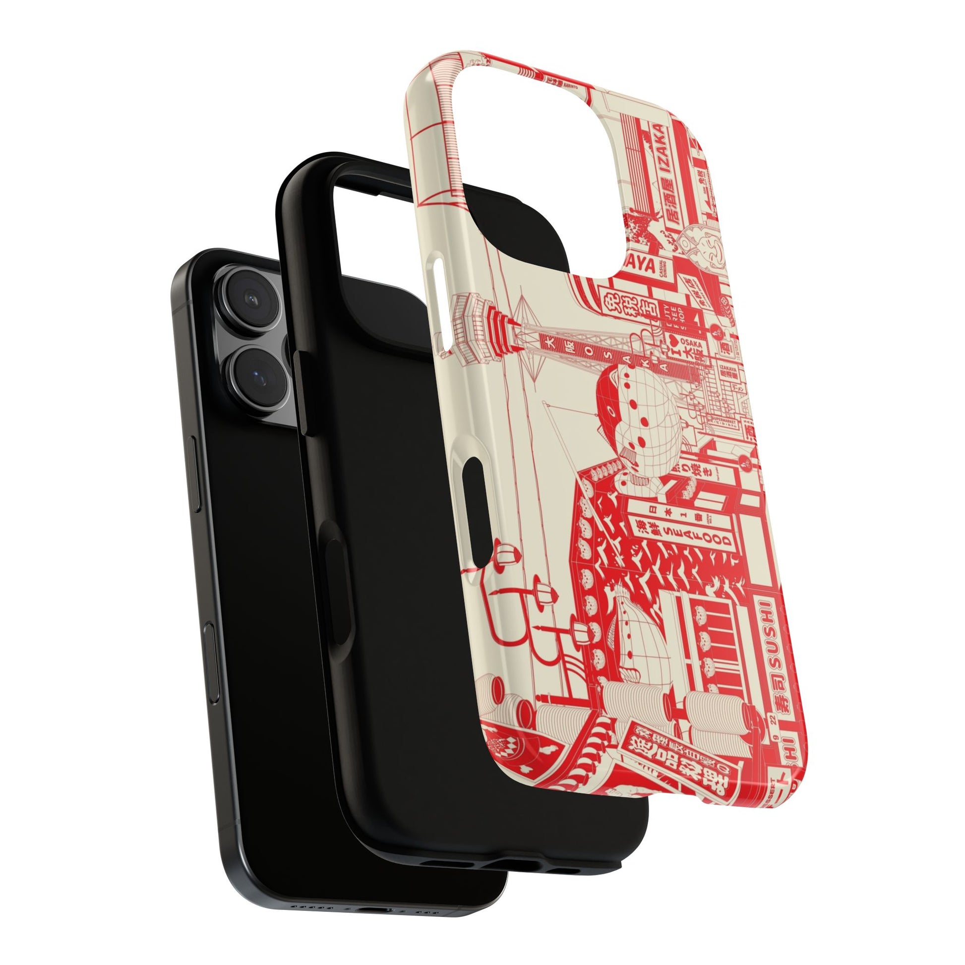 Osaka Sketch Tough Phone Case for iPhone 16 Models PRO MAX protective layers  | MVB STUDIO