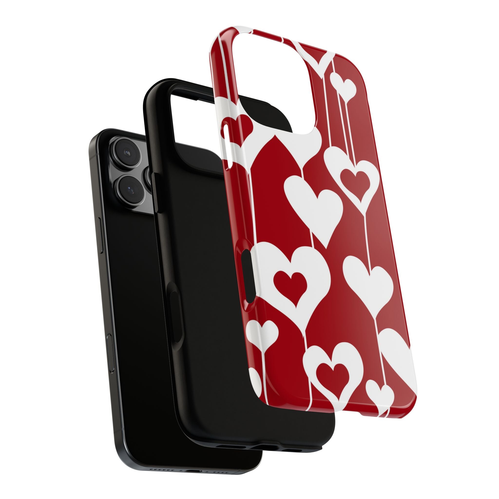 Red Dripping Hearts Tough iPhone Case - MVB STUDIO STORE