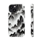 Black Ink Mountain Tough iPhone Case - MVB STUDIO STORE