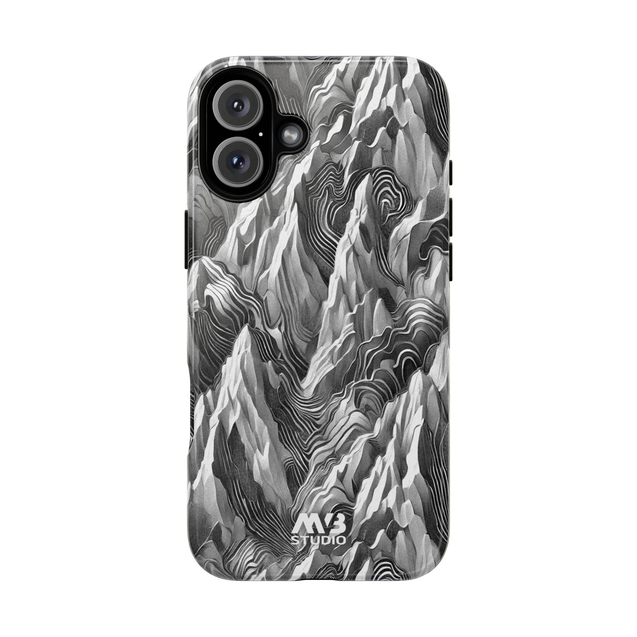 Grayscale Terrains Tough iPhone Case - MVB STUDIO STORE