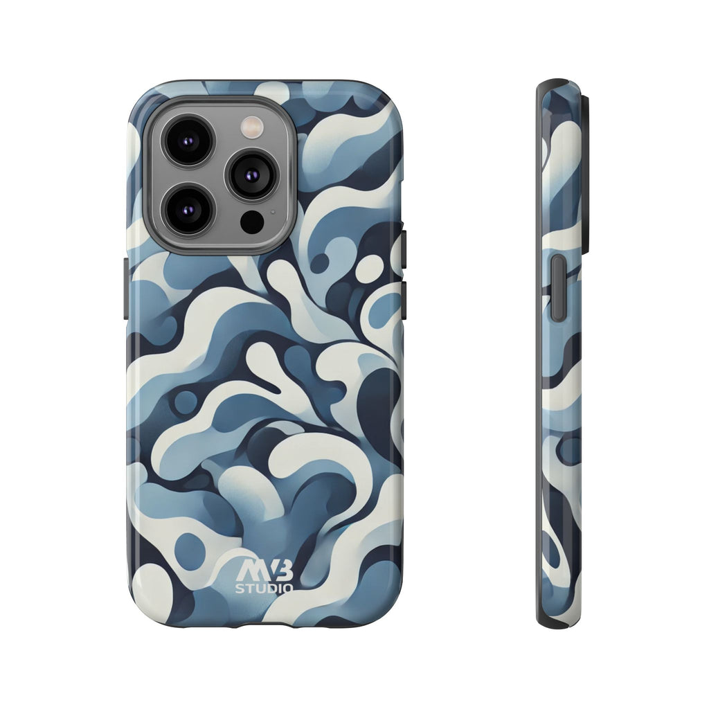 Blue Camouflage Tough iPhone Case - MVB STUDIO STORE