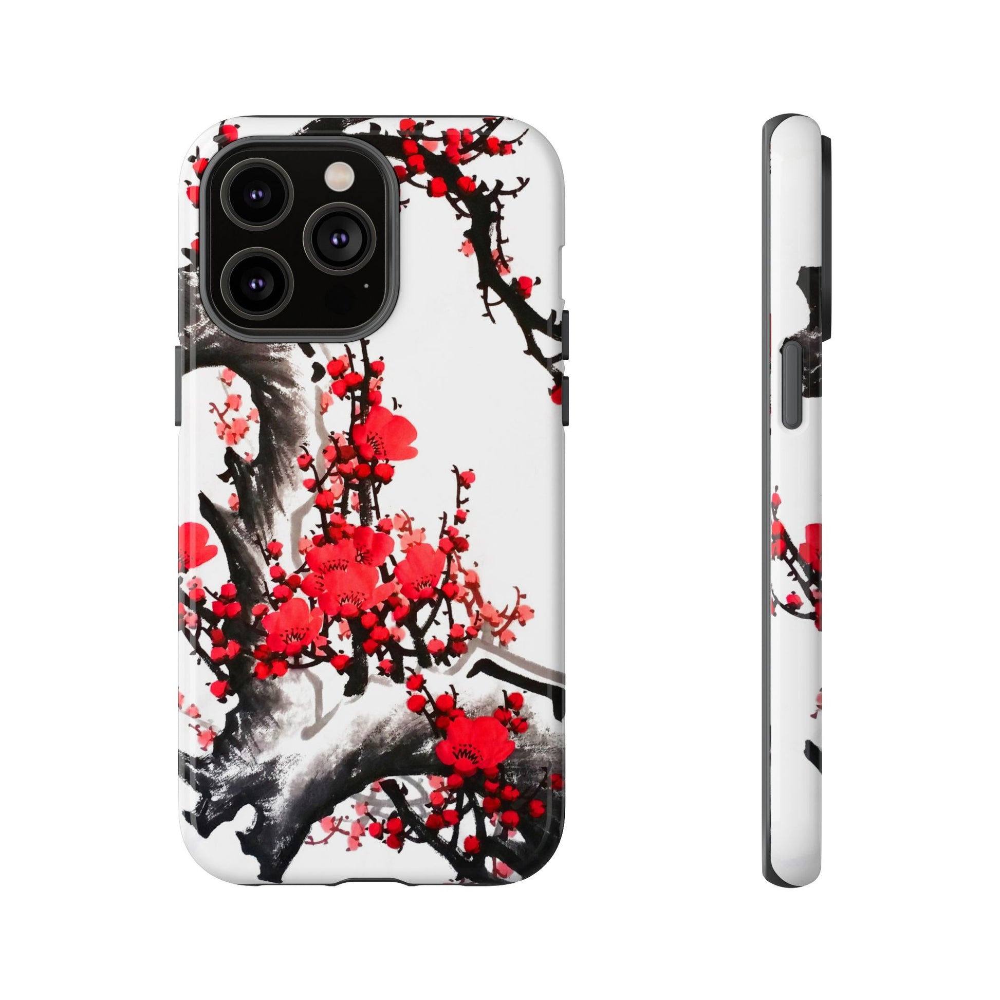Plum Blossom Ink Tough iPhone Case - MVB STUDIO STORE