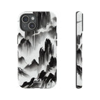 Black Ink Mountain Tough iPhone Case - MVB STUDIO STORE