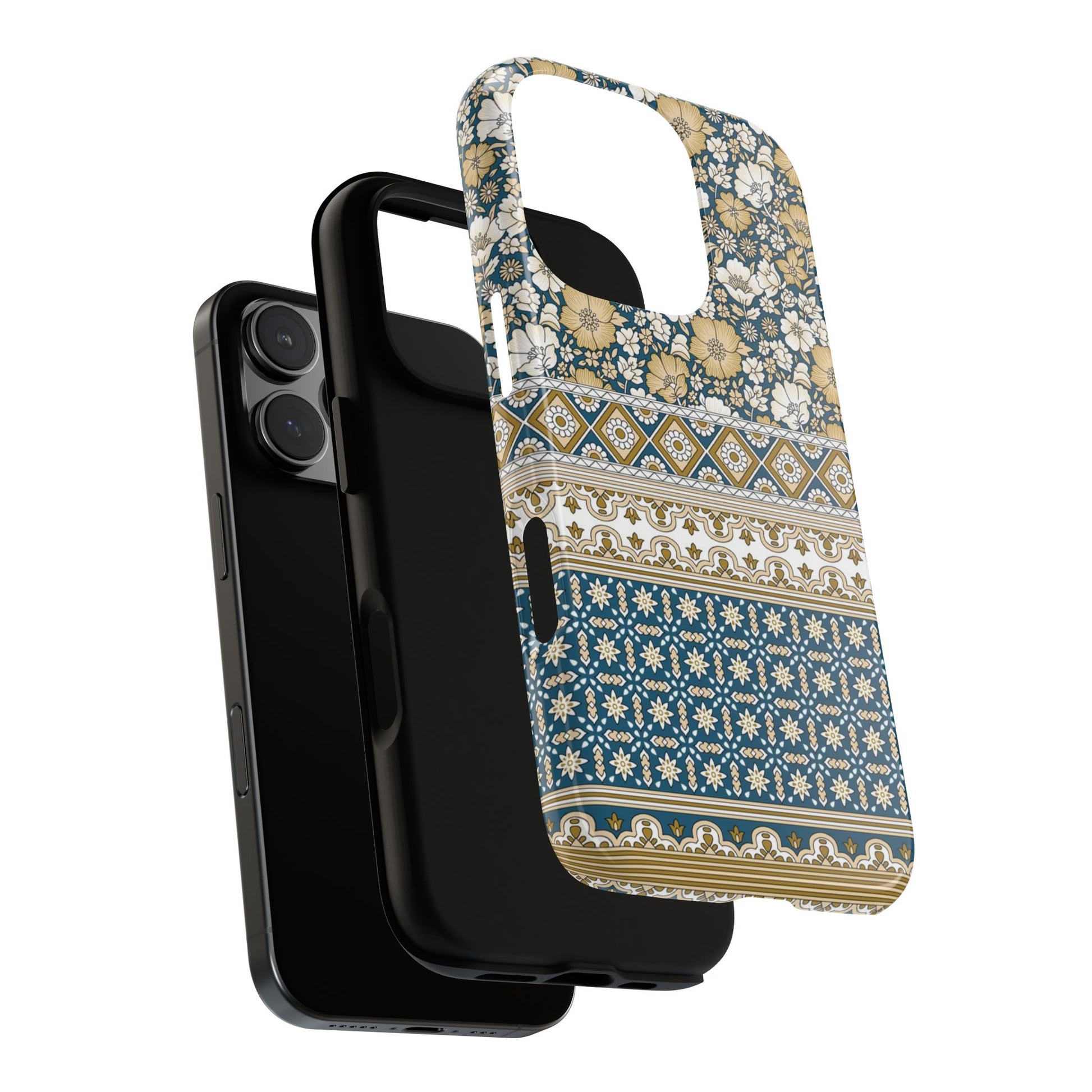 Vintage Floral Tough Phone Case for iPhone 16 models