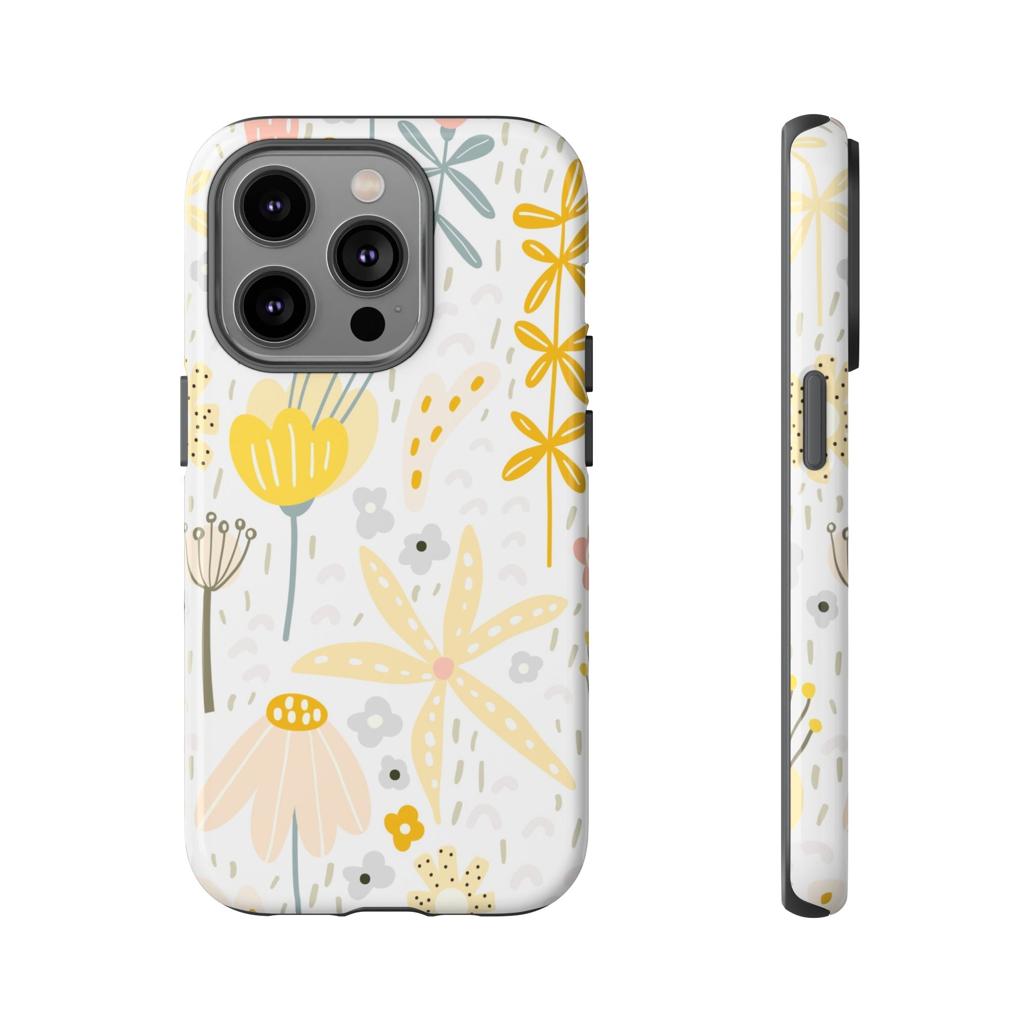Yellow Wild Flowers Tough iPhone Case - MVB STUDIO STORE