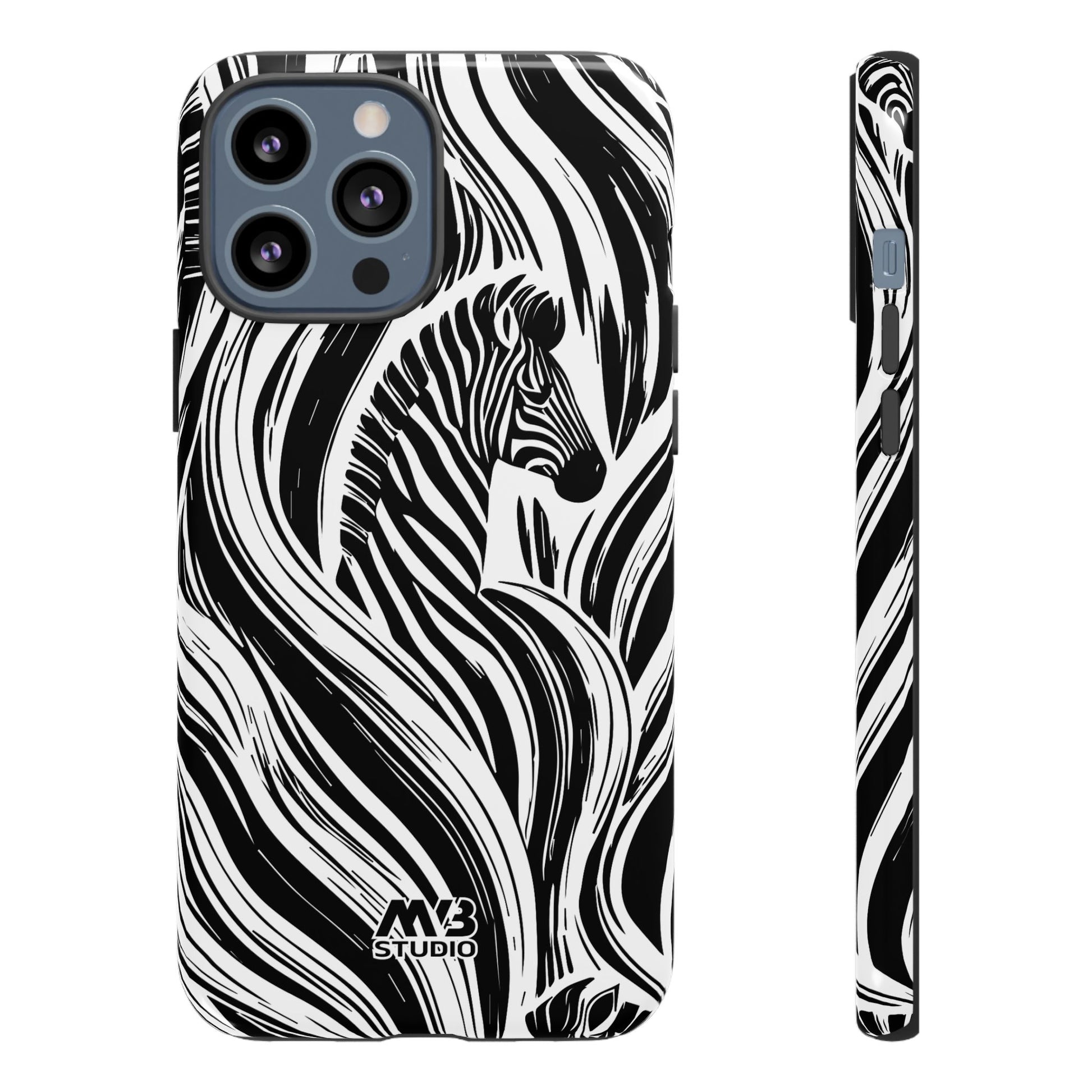 Zebra Stripes Tough iPhone Case