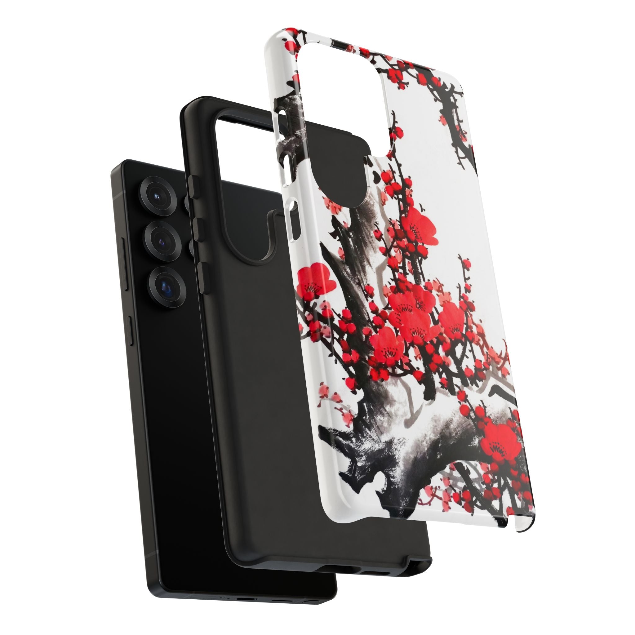 Plum Blossom Ink Tough Phone Case