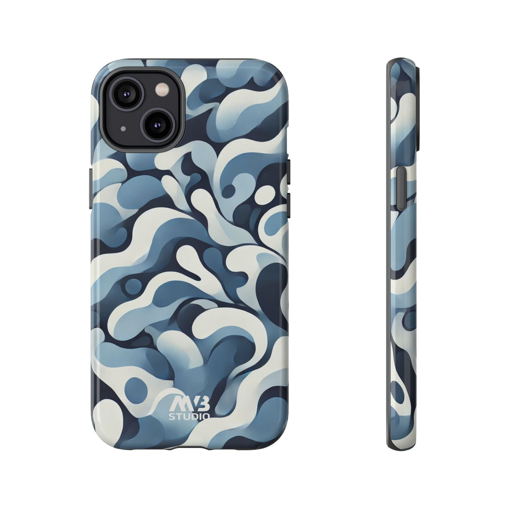 Blue Camouflage Tough iPhone Case - MVB STUDIO STORE