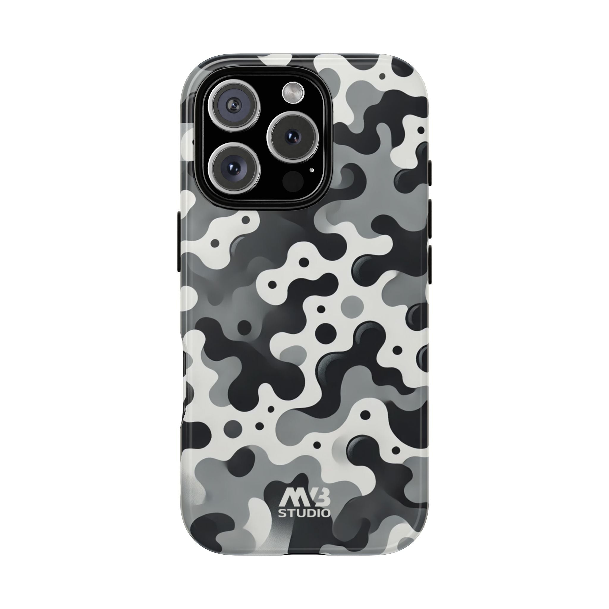 Black & White Camouflage Tough iPhone Case - MVB STUDIO STORE