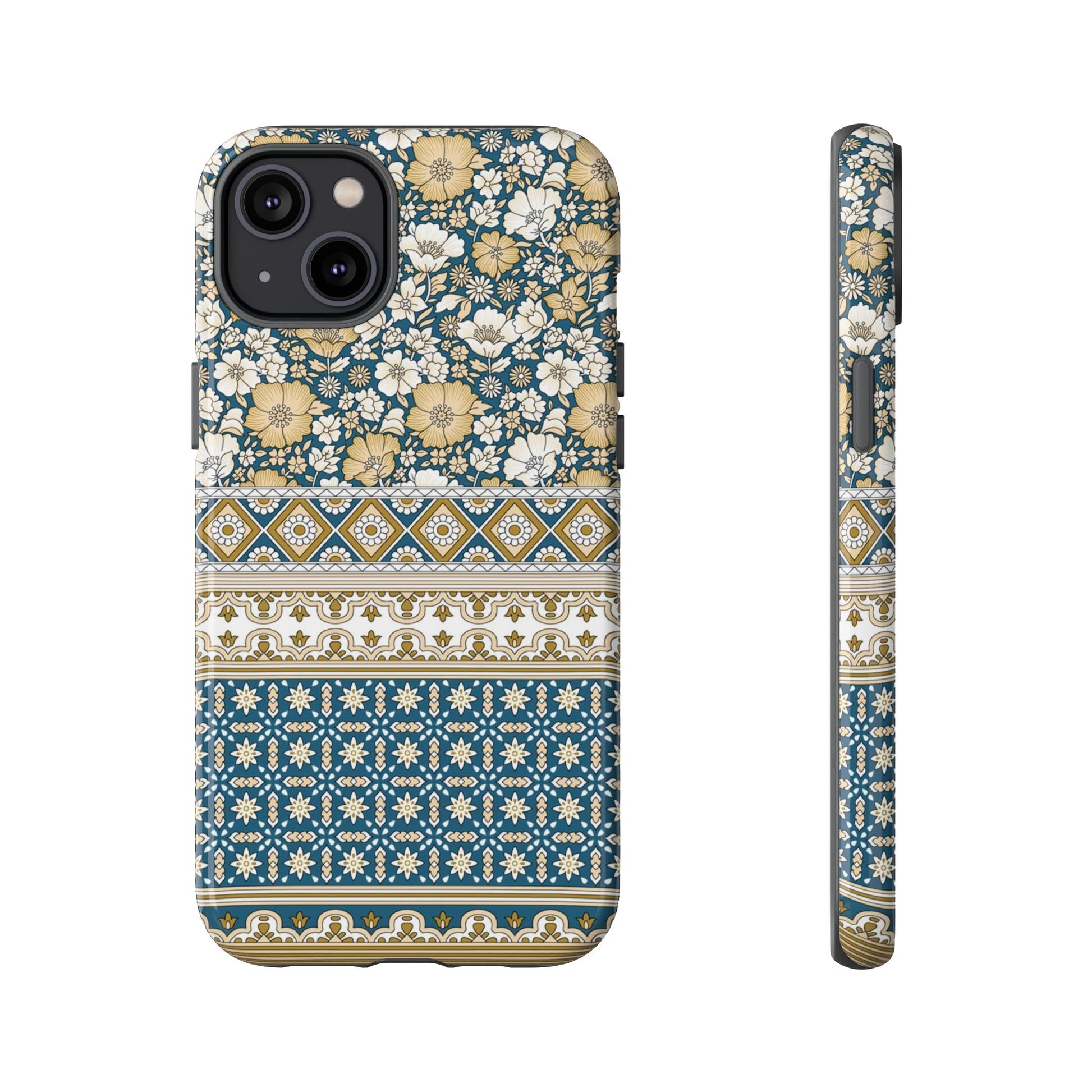 Vintage Floral Tough Phone Case for iPhone 14 models